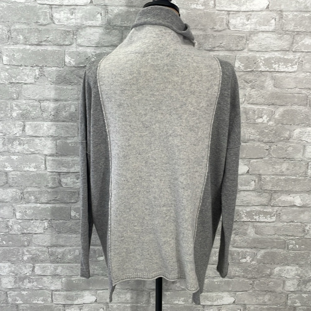 Mantovani Studio Colorblock Cashmere Wool Cowlneck Sweater - Picture 3 of 6